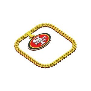 San Francisco 49 ers Gold-Tone Chain Bracelet with Red & Black Oval Hype Chain